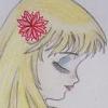 A girl with a flower